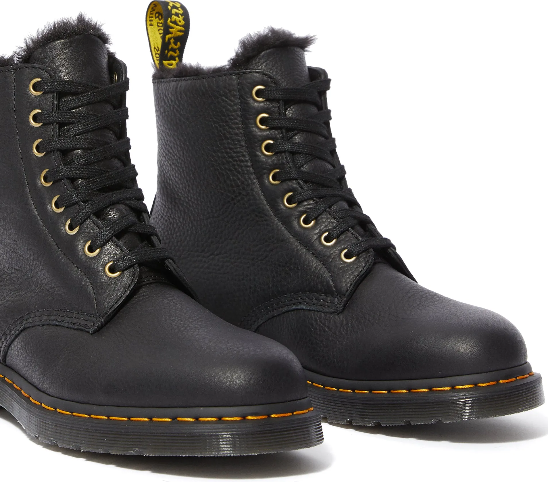 1460 Pascal Faux Fur Lined Lace Up Boots - Men's|-|Bottes en cuir Pascal 1460 doublées de fourrure synthétique - Homme
