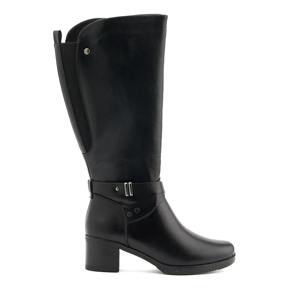 Block Heeled Long Boots  - WK40013 / 326 375