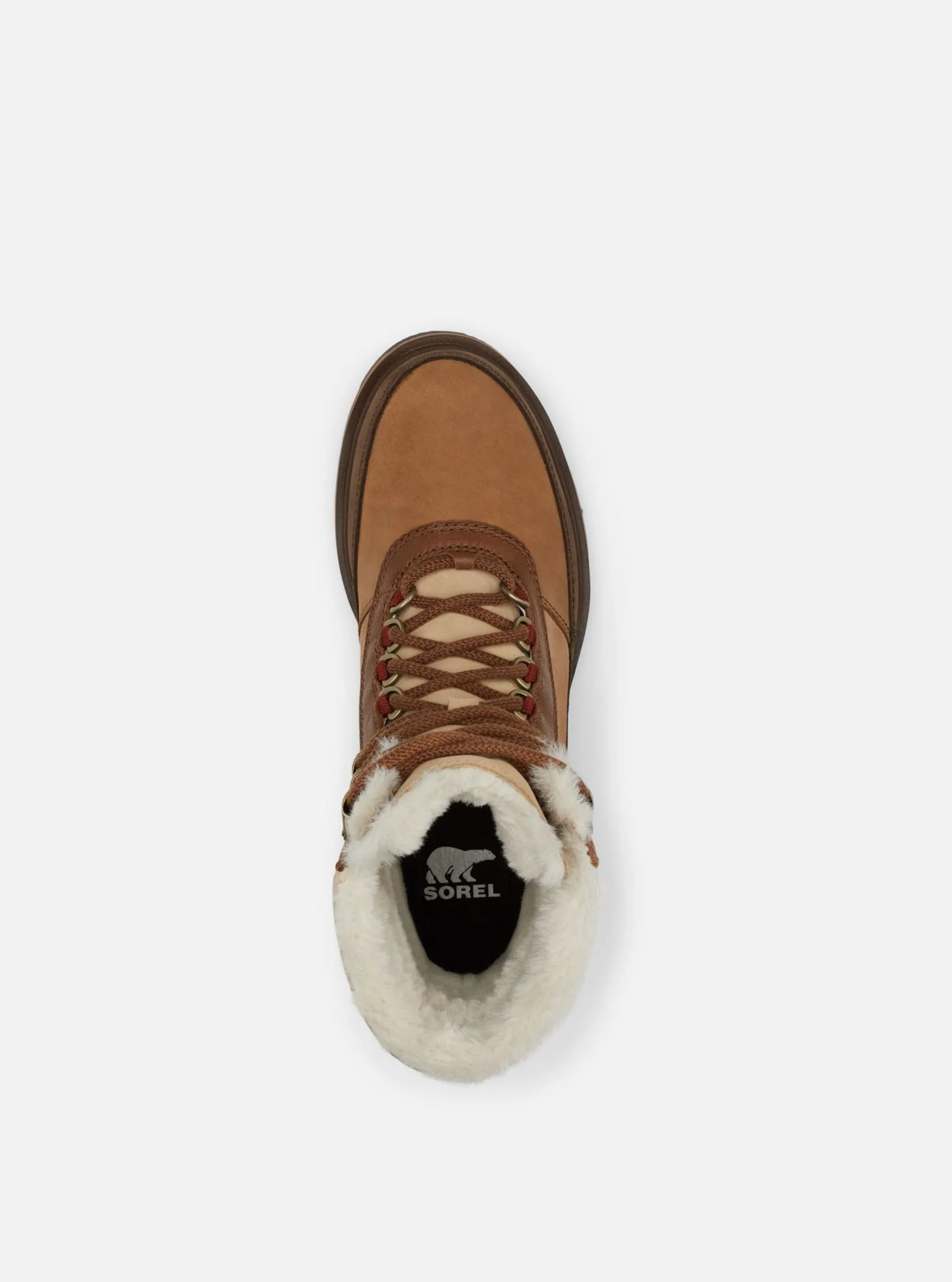 Lennox Lace Cozy STKD WP [Velvet Tan/Warp Red]