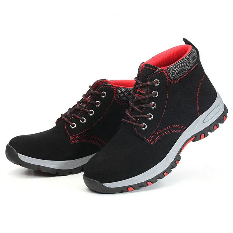 Men's Steel Toe Cap Safety Shoes - Protective Work, Hiking, and Trainer Boots