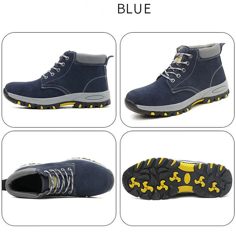 Men's Steel Toe Cap Safety Shoes - Protective Work, Hiking, and Trainer Boots