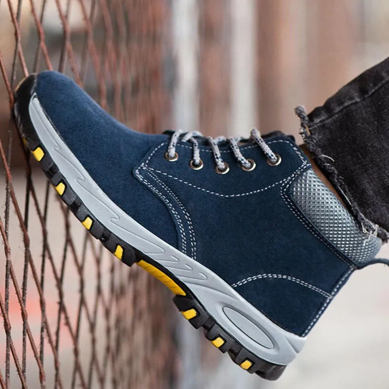 Men's Steel Toe Cap Safety Shoes - Protective Work, Hiking, and Trainer Boots
