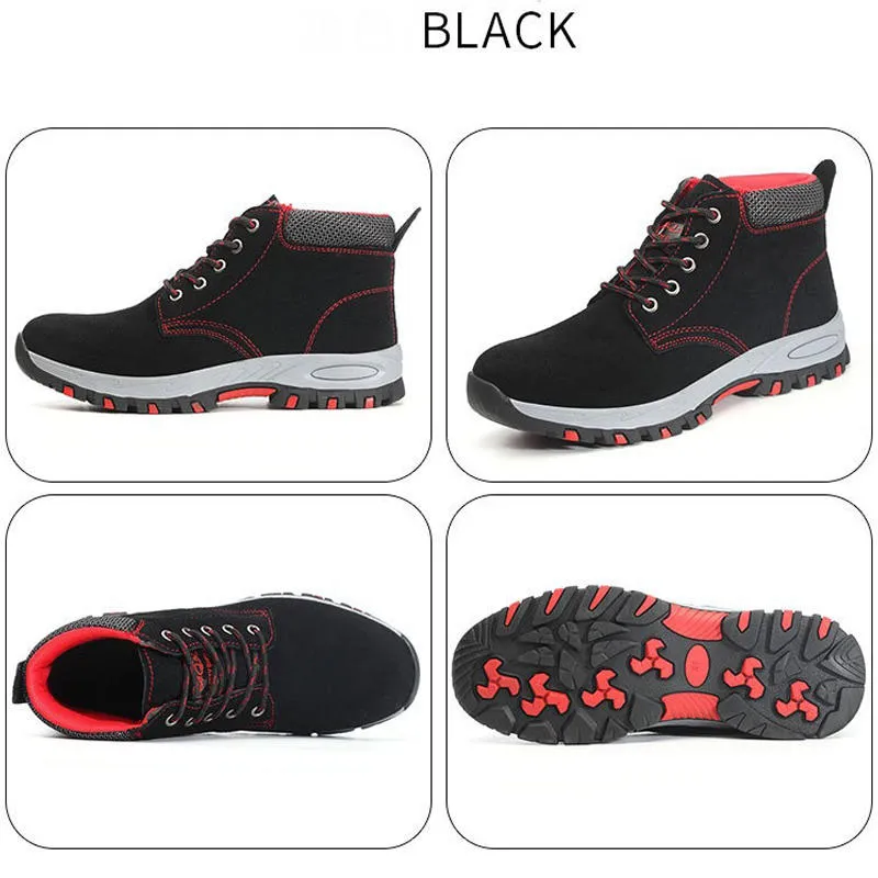 Men's Steel Toe Cap Safety Shoes - Protective Work, Hiking, and Trainer Boots