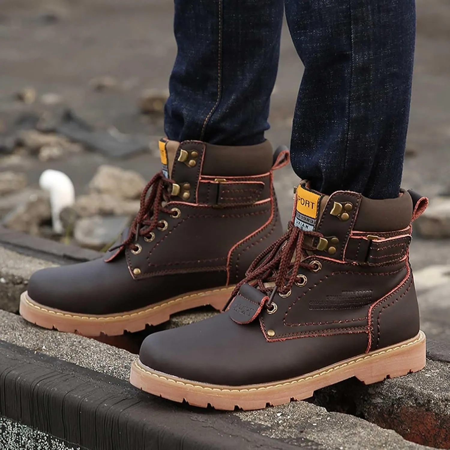 Men's Work Boots Soft Toe Hiking Sneakers Zip Up Fur Lined Women Safety Shoes Steel Toe Composite Safety Toe Waterproof Industrial Casual Hike Grounded Footwear
