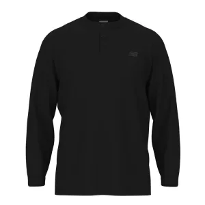NEW BALANCE NUMERIC LS WAFFLE KNIT HENLEY - BLACK