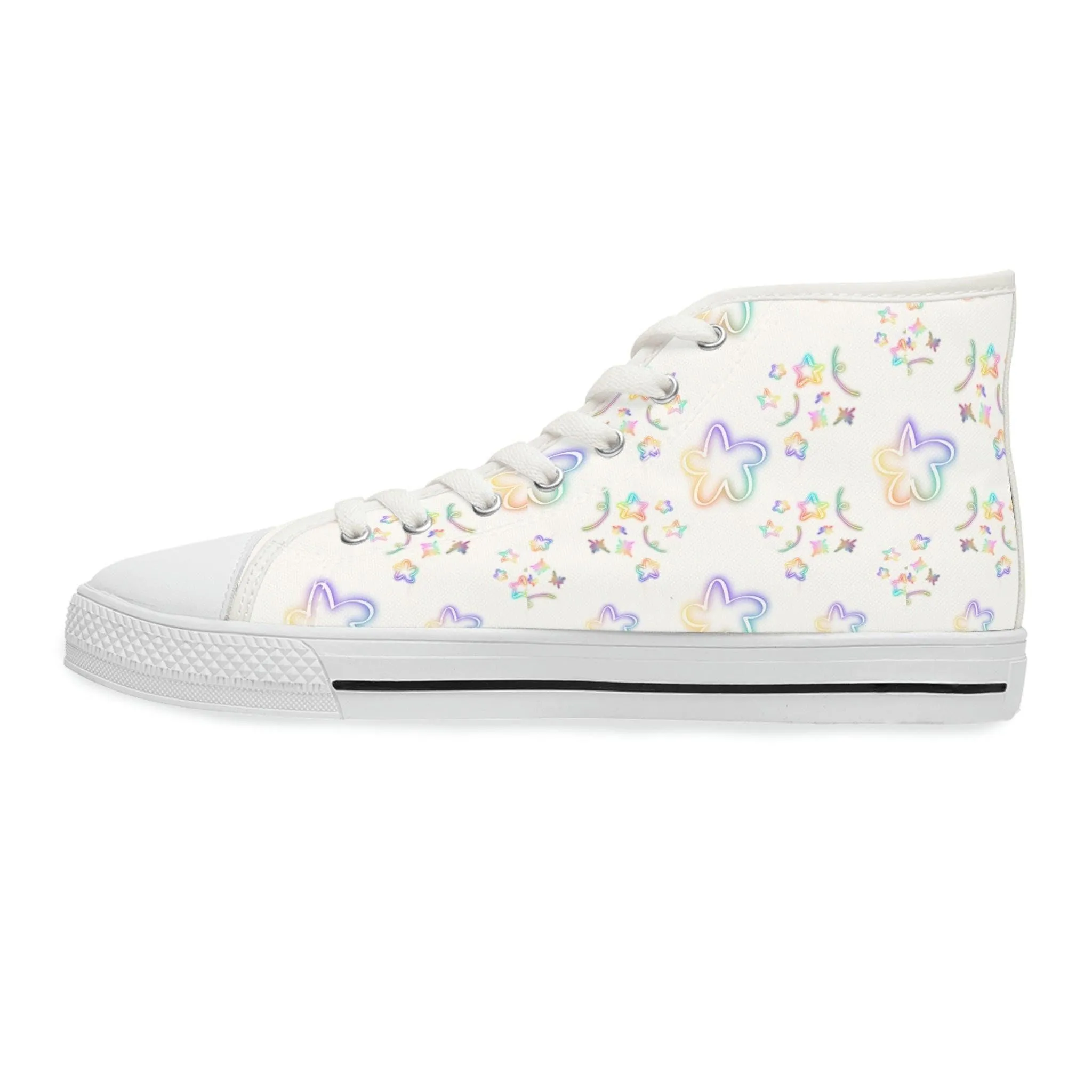 Women's High Top Sneakers- Stars design FD
